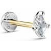 DF Labreta Piercingové náušnice 6344 z bieleho zlata, s laboratórnym diamantom
