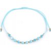 Náramok shamballa brúsené korálky s AB efektom - 1 ks 3 modrá azurová AB