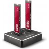 AXAGON ADSA-M2C, USB-C 3.2 Gen 2 - 2x M.2 dokovacie stanice NVMe SSD CLONE MASTER