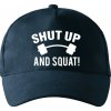 Shut up and squat - Šiltovka so zahnutým šiltom a mosaznou sponou - Univerzálna veľkosť ( Tmavomodrá (takmer čierna) )
