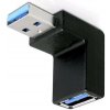Redukcia OEM USB 3.0. A/M - USB 3.0 A/F pod úhlem 90