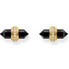 Thomas Sabo H2281-177-11 Gold stud earrings w. black onyx