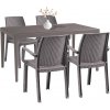 Súprava záhradného nábytku Prato 4+1 cappuccino
