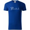 EKG šípky - Tričko z organickej bavlny - L ( Kráľovská modrá )