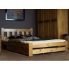 Posteľ z masivu 160x200 Mila dub s roštom