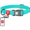 Waterproof glowing dog collar with QR passport WAUDOG 40 mm wide, 46-70 cm long