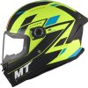 MT Helmets Integrální přilba Stinger 2 Solid Zivze fluo zeleno-černo-modrá matná - L - 59-60 cm
