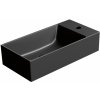 GSI KUBE X COLOR KUBE X keramické umývadlo 50x25cm, pravé/ľavé, čierna mat 9486126