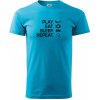 Play Eat Sleep Repeat florbal - Klasické pánske tričko vyššej gramáže - 4XL ( Svetlý tyrkys )