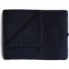 Mushie pletená detská deka z organickej bavlny (bodkovaná Dark Navy)