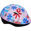 Detská cyklo prilba SULOV JUNIOR, veľ. M, sv. ružová s kvetmi