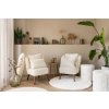 Mars & More Biely plyšový mäkučký vankúš Soft Teddy White Off 40x15x60