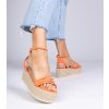 marka niezdefiniowana Orange platform espadrille sandals Panola krémová 38 D/CEO 000032221121
