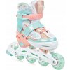 Raven Isla ORANGE/MINT detské kolieskové korčule - svietiace kolieska LED IBA EU 34-37 (VÝPREDAJ)