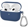 AppleKing silikónový obal s karabínou pre AirPods 3 - tmavomodrý - možnosť vrátiť tovar ZADARMO do 30tich dní