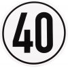 DEMA Rýchlostná nálepka 40 km/h, 200 mm
