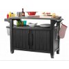 Keter Multifunkčný záhradný grilovací stolík UNITY XL 270 l grafit, 134 x 52 x 90 cm