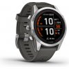 GARMIN Fénix 7S Pro, Silver, Solar, Graphite Band