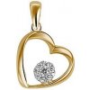 Blink-Blink Krásny diamantový prívesok v tvare srdca 4122ZDG