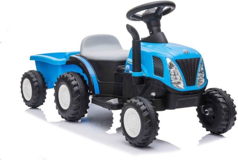 LEAN TOYS Batériový traktor s prívesom A009 modrá