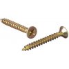 Skrutka do dreva 4x40 mm, zápustná hlava PZ2, žltý zinok