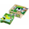 Studo Wood kostky zvířátka na farmě