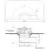 Strešný vpust bočný TW PVC V Typ: 75 PVC V - DN 70
