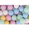 MeowBaby® SADA plastové loptičky do suchého bazéna Ø7cm - bledomodrá, biela, mätová, bledoružová, pastelovo žltá Počet kusov loptičiek: 100 ks