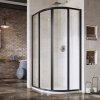 Ravak Štvrťkruhový sprchový kút štvordielny SKCP4 90x90 195, biela+pearl