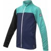 Detská mikina celozips SENSOR COOLMAX THERMO deep blue/sea green/čierna 130