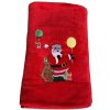 Mikroplyšový uterák,osuška - Mikuláš červený Uteráky rozmer: 70x140 cm