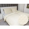 Biante Hrejivé posteľné obliečky Minky 3D bodky MKP-014 Krémové Predĺžené 140x220 a 70x90 cm