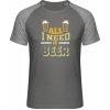 Mymate Predĺžené Tričko MY111 - All I Need is Beer - Grey Solid / Heather Grey - M - Pánske