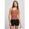 Ladies Rib Knit Asymmetric terracotta