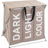 Wenko koš na prádlo Trio Top koš na prádlo 57x38 cm, béžový, polyester