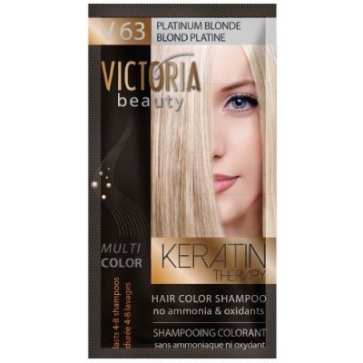 Victoria Beauty Keratin Therapy tónovací šampón na vlasy V 63 Platinum blonde