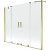 Mexen Velar Duo vaňová zástena, 2-krídla, posuvná, 200 x 150 cm, transparentná, zlatá - 896-200-000-02-50