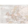 Plagát, Obraz - Detailed map of Europe in rustic style, Blursbyai, 40 × 26.7 cm