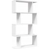 VidaXL Regál/pregrada, 4-poschodový, biely, 70x24x129 cm