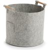 ZELLER Plstený úložný box okrúhly svetlosivý 35x32,5cm