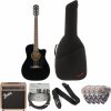 Fender CC-60SCE Concert Black WN Deluxe SET Čierna