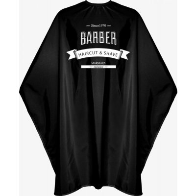 Marmara Barber Cape Black Classic barber pláštěnka černá