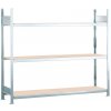 Regál široký SCHULTE, police z drevotriesky š 1500 mm, základné pole, 3 úrovne, 1560x436x2000 mm