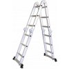 Hliníkový kĺbový rebrík multifunkčný 3,7 m skladací 4x3 priečky