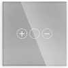 Revolo Touch sklenený panel pre dotykový stmievač C3D-012 - Strieborný