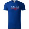 Cycling ekg - Tričko z organickej bavlny - 2XL ( Kráľovská modrá )