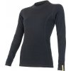 Tričko dlhé dámske SENSOR MERINO DOUBLE FACE čierne M
