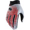 100% Geomatic Gloves Grey/Racer Red S