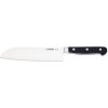 Kuchársky nôž kovaný Santoku Giesser Messer - farba čierna veľkosť 18cm