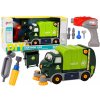 LEAN TOYS DIY Smetiarske auto na demontáž – zelená